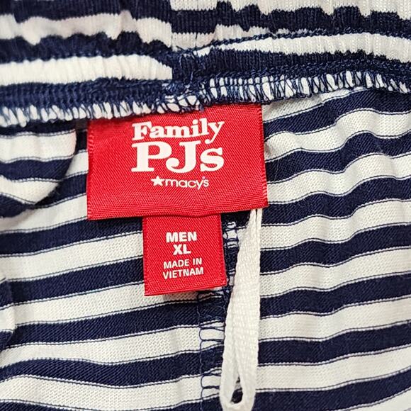Macy's Christmas Holiday Family Pajamas Men's Jolly Vibes Striped Pajamas Set XL - Picture 5 of 12
